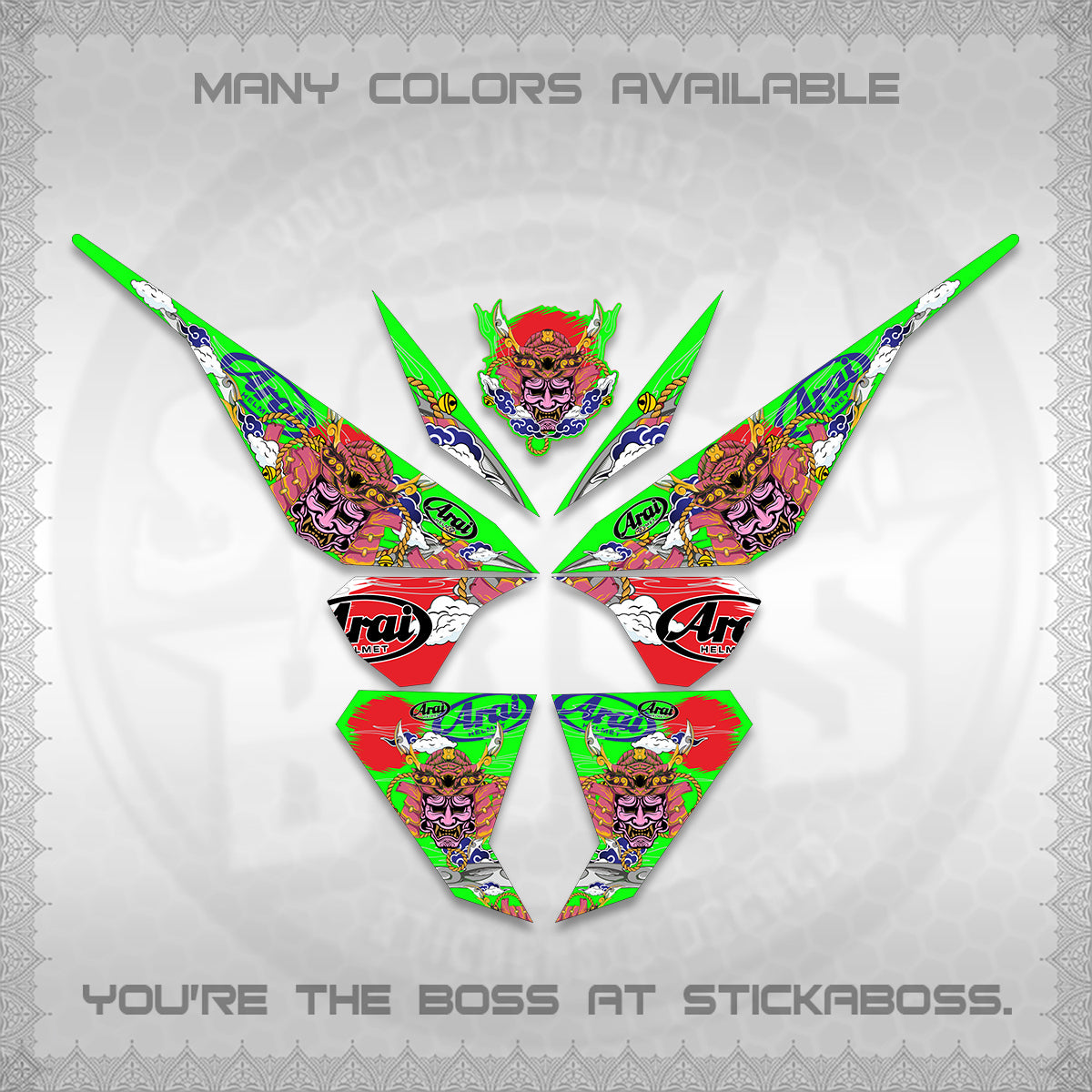 CLICK 125 V1 VARIO DECALS (2026 NEW SAMURAI MOTIF) STICKER KITS BY STICKABOSS