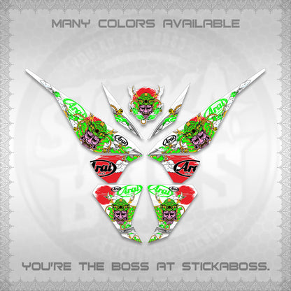 CLICK 125 V1 VARIO FOR WHITE DECALS (2026 NEW SAMURAI MOTIF) STICKER KITS BY STICKABOSS