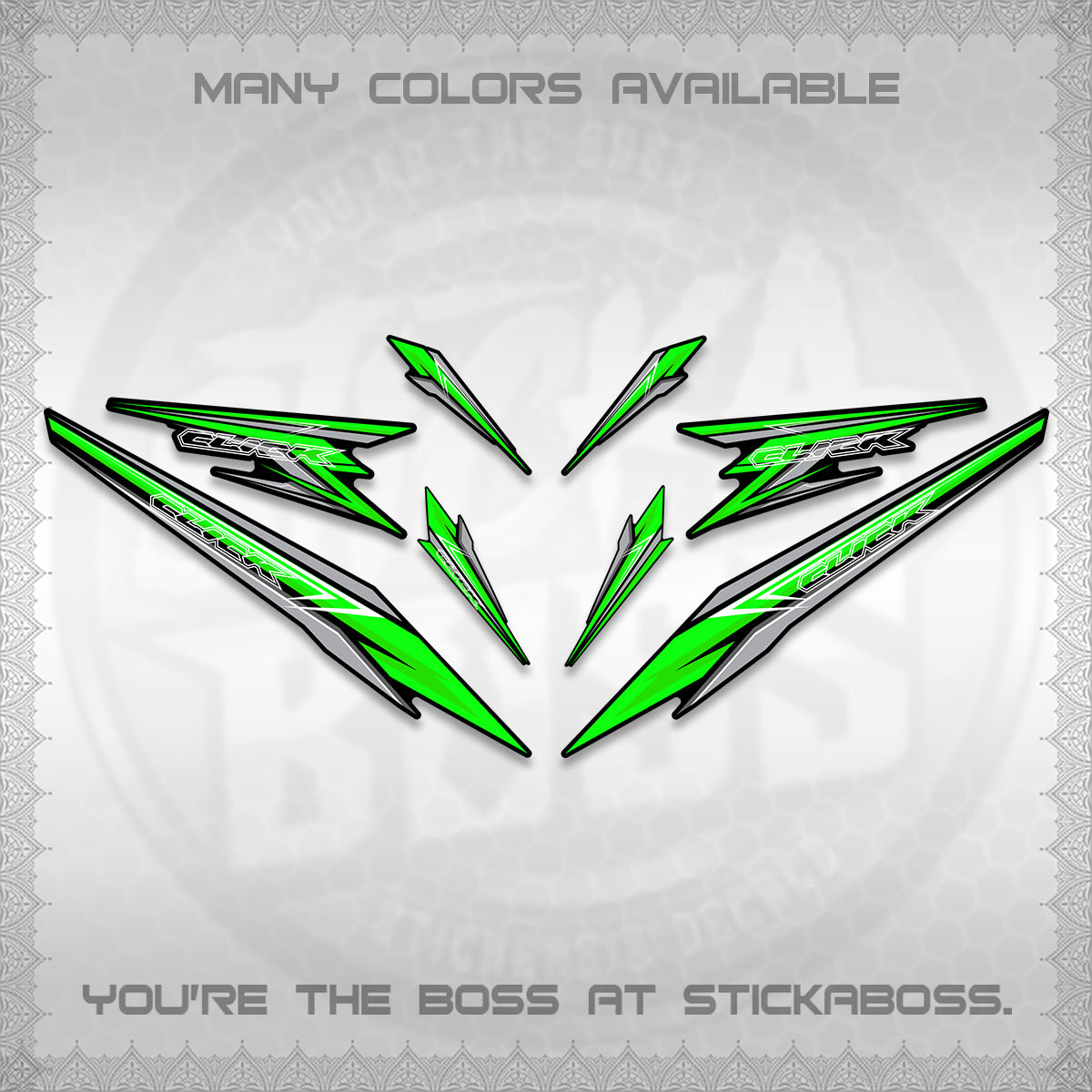 CLICK 160 DECALS(2026 SHARP 00-A1 DESIGN)STICKER DECALS By STICKABOSS