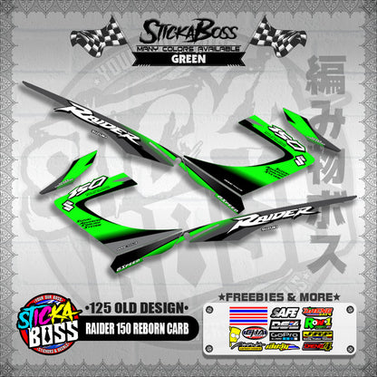 RAIDER 150 REBORN CARB DECALS ( 125 OLD DESIGN )【WITH FREEBIES】
