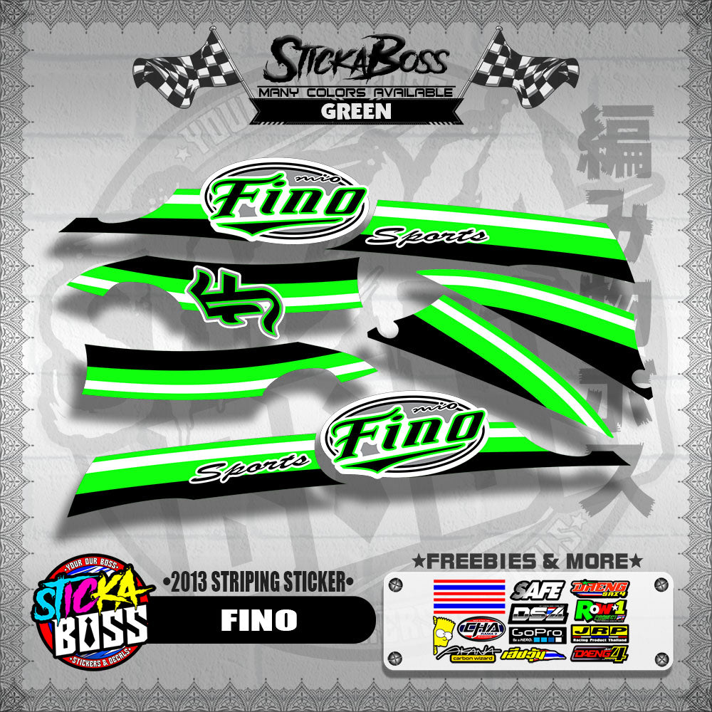 FINO DECALS ( 2013 STRIPING STICKER )【WITH FREEBIES】