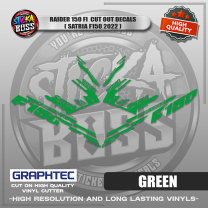 RAIDER 150 FI CUT OUT DECALS ( SATRIA F150 2022 ) | VINYL WATERPROOF CUT-OUT STICKER DECALS