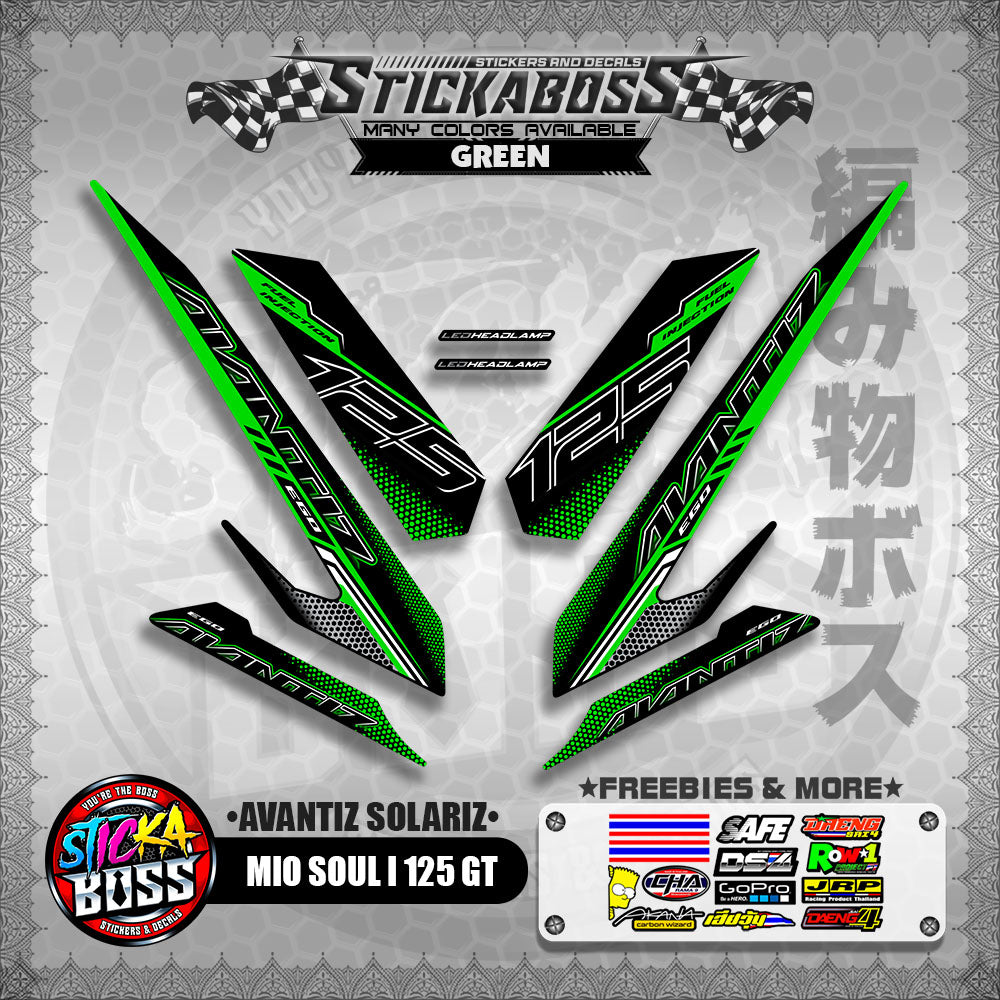 MIO SOUL I 125 GT STICKER DECALS ( AVANTIZ SOLARIZ )【WITH FREEBIES】