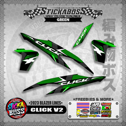 CLICK V2 STICKER DECALS ( 2023 BLAZER LINES )【WITH FREEBIES】