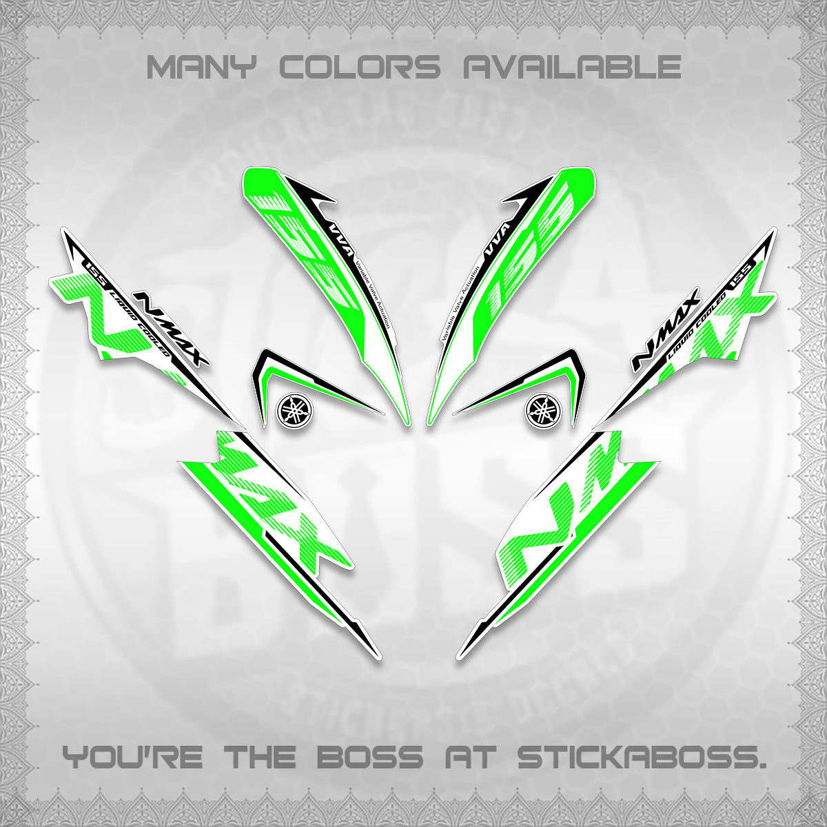 NMAX V1 THAI FOR WHITE DECALS (2020 DESIGN) STICKER DECALS By STICKABOSS