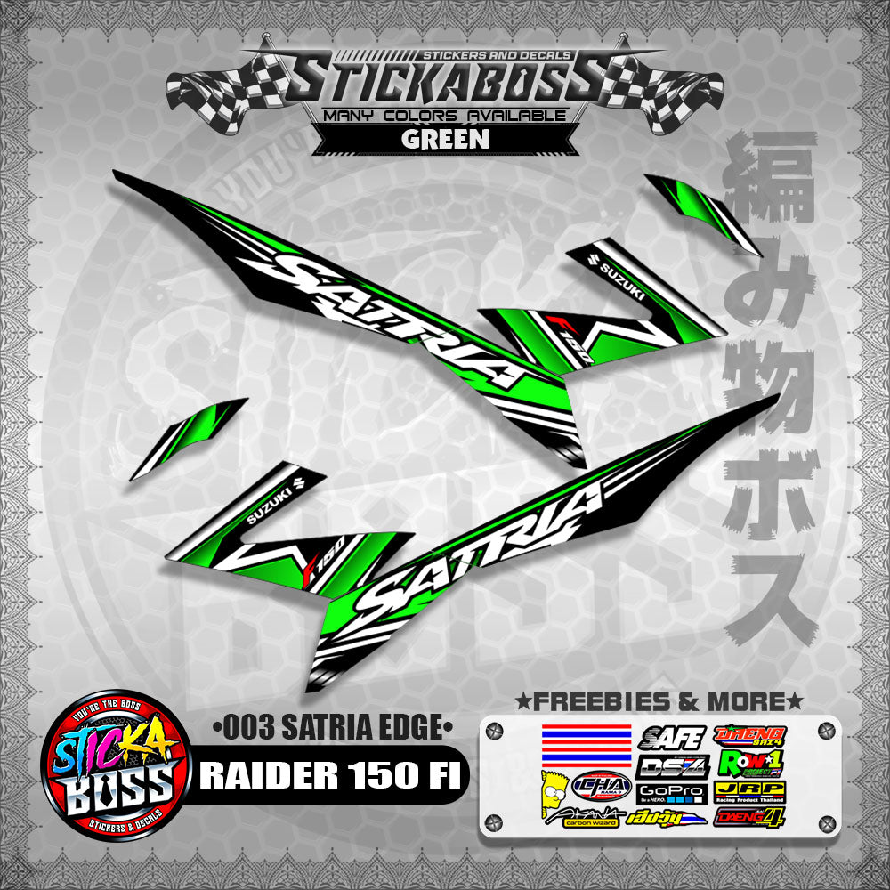 RAIDER 150 FI MALAYSIAN STICKER DECALS ( 003 SATRIA EDGE )【WITH FREEBIES】