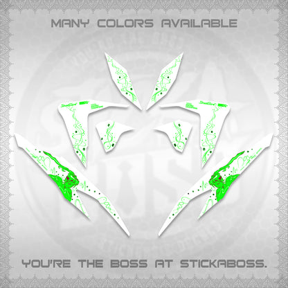 CLICK V2 FOR WHITE DECALS (2026 2F2F SWIRL DESIGN) STICKER KITS BY STICKABOSS