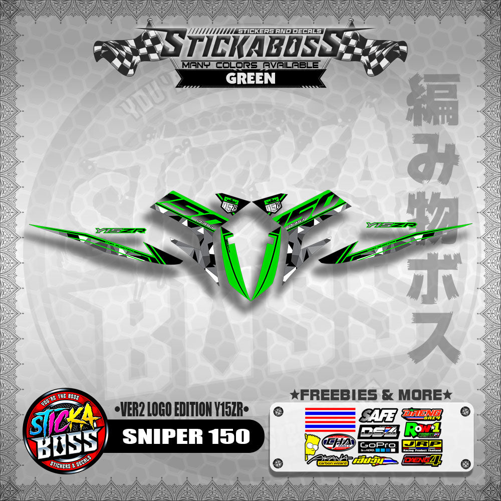 SNIPER 150 DECALS ( VER2 LOGO EDITION Y15ZR )【WITH FREEBIES】MALAYSIAN CONCEPT/ EXCITER 150