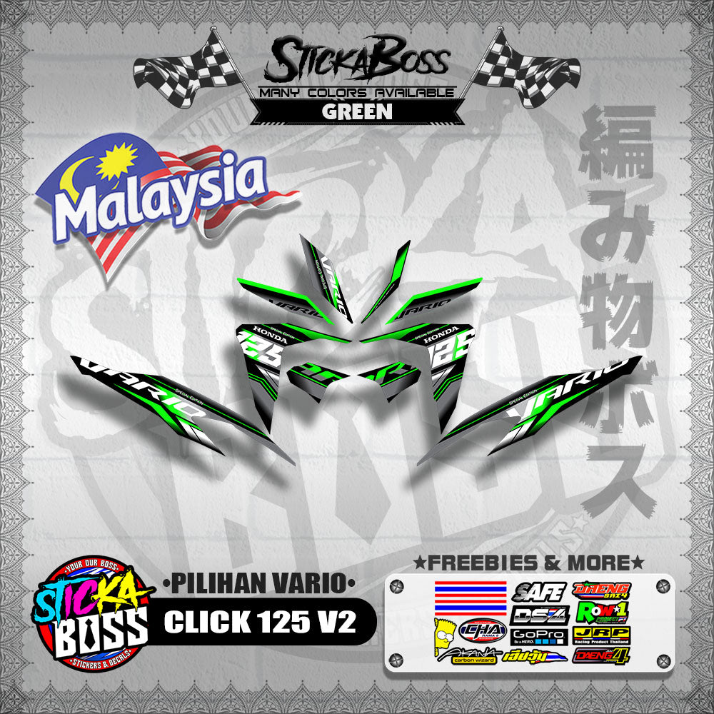 CLICK 125 V2 MALAYSIAN DECALS ( PILIHAN VARIO )