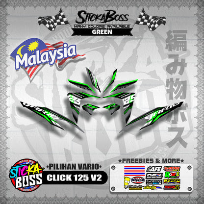 CLICK 125 V2 MALAYSIAN DECALS ( PILIHAN VARIO )