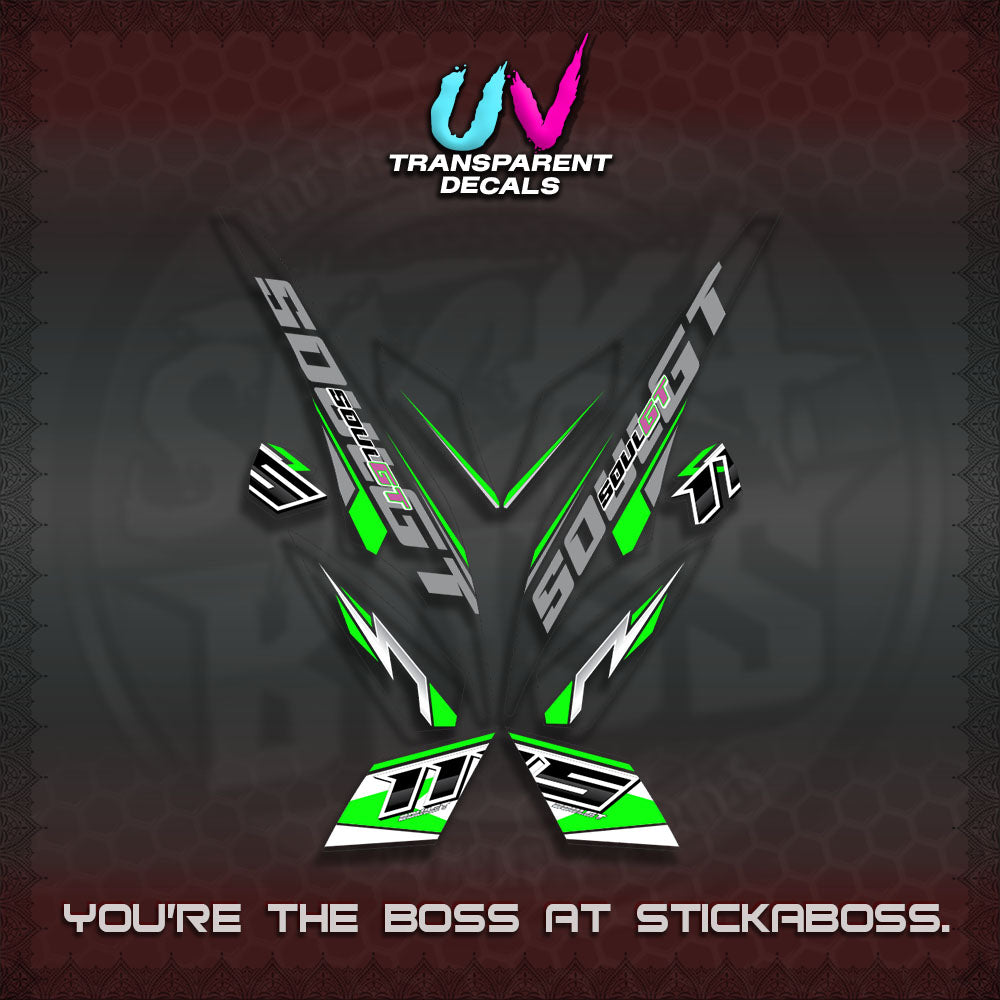 MIO SOUL I 115 GT INDO UV TRANSPARENT DECALS(0005 DESIGN)STICKER DECALS By STICKABOSS