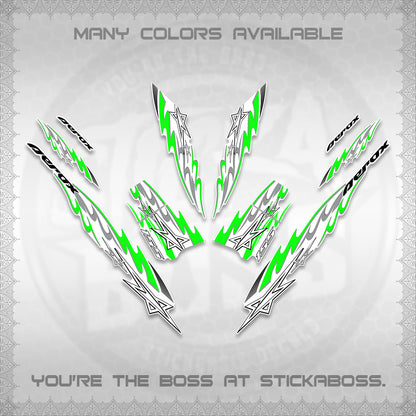 AEROX V2 INDO FOR WHITE DECALS (2026 STAR 0001 MOTIF) STICKER KITS By STICKABOSS