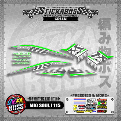 MIO SOUL I 115 STICKER DECALS ( FOR WHITE MX KING ULTIMO )【WITH FREEBIES】