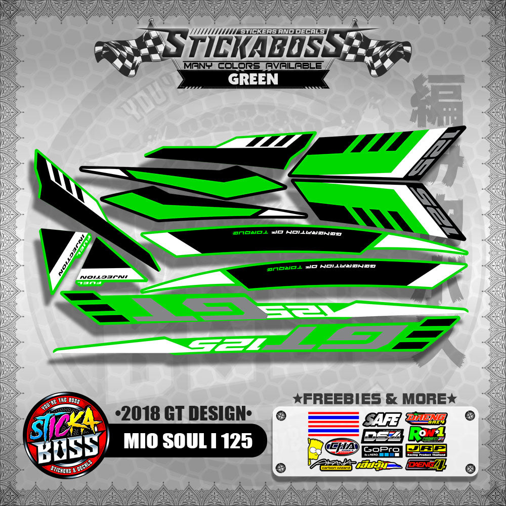 MIO SOUL i 125 DECALS ( 2018 GT DESIGN ) 【WITH FREEBIES】