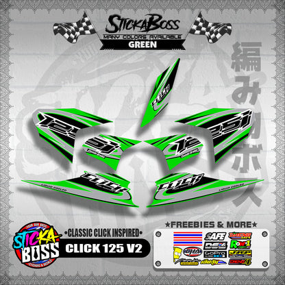 CLICK 125 V2 DECALS ( CLASSIC CLICK INSPIRED )【WITH FREEBIES】