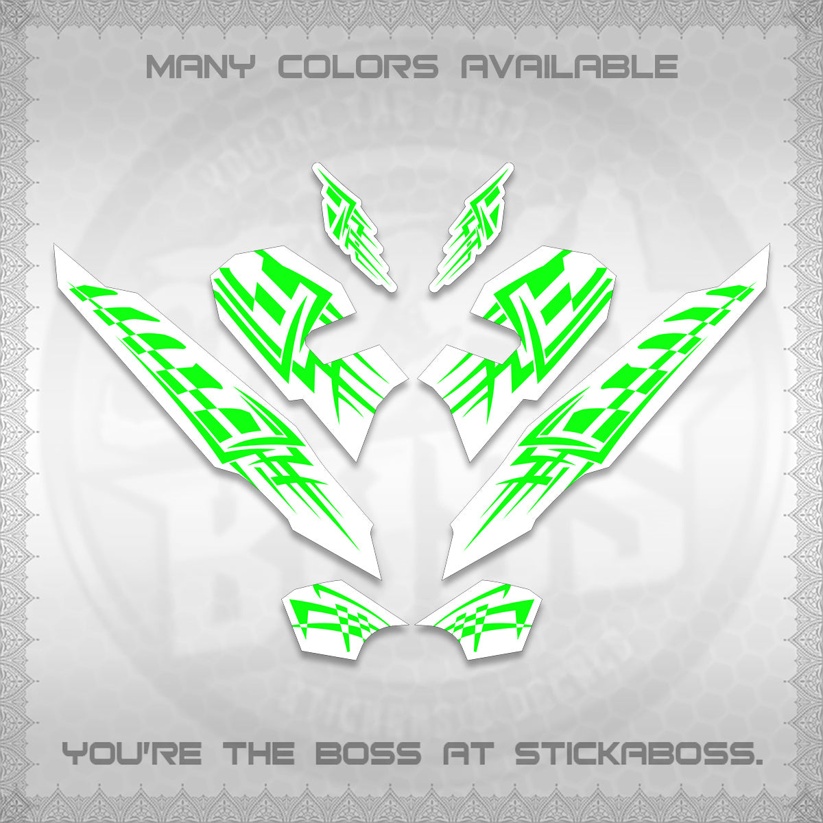 CLICK 125 V3 VARIO INDO-MALAY FOR WHITE DECALS (2026 TRIBAL LINES DESIGN) STICKER DECALS By STICKABOSS