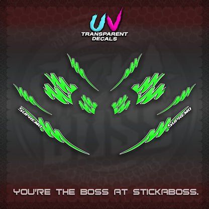 ADV 160 UV TRANSPARENT STRIPING(1 TONE PUTREA VIRDIAN) STICKER DECALS By STICKABOSS