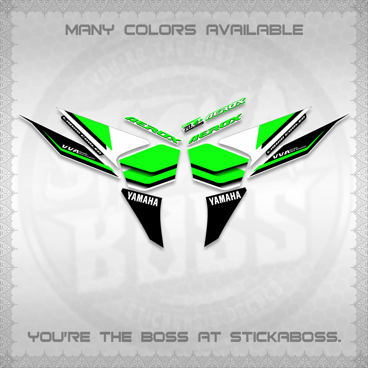 AEROX V3 DECALS (70TH ANNIVERSARY DESIGN) STICKER DECALS By STICKABOSS (Copy) (Copy) (Copy) (Copy) (Copy) (Copy)