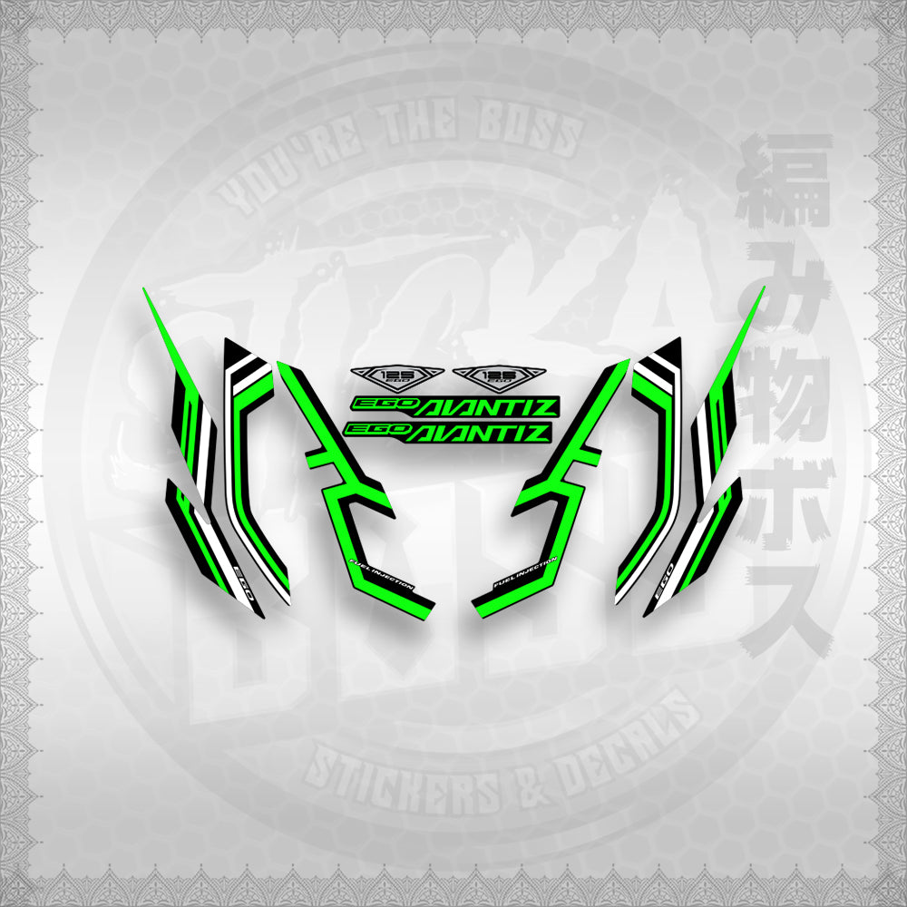 STICKER DECALS for MIO SOUL i125 (MSIEGAVCUDE17) By STICKABOSS (SOFIE LAMINATED WATERPROOF)