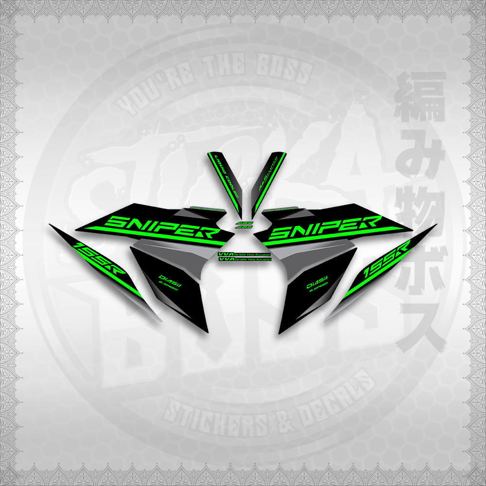 STICKER DECALS for SNIPER 155 (20PHSTDE) By STICKABOSS (SOFIE LAMINATED WATERPROOF)