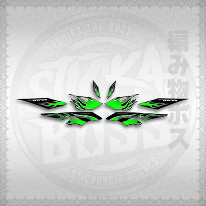 STICKER DECALS for AEROX V3 ALPHA TURBO (AV3LEFMO) By STICKABOSS (SOFIE LAMINATED WATERPROOF)