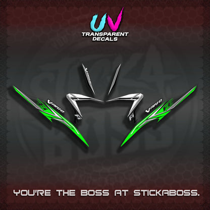 【PREMIUM UV PRINT】TRANSPARENT CLICK V2  VARIO DECALS(2026 CUSTOM 001 DESIGN)By STICKABOSS