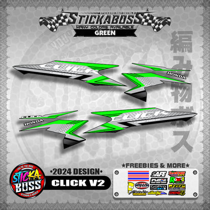 CLICK V2 STOCK DECALS ( 2024 DESIGN )【WITH FREEBIES】