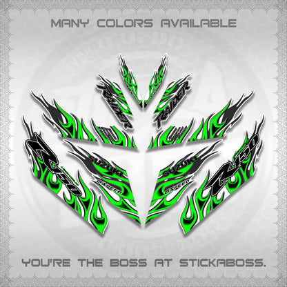 RAIDER 150 Fi FOR WHITE DECALS (API TERBARU VIRAL ELEGAN)STICKER DECALS BY STICKABOSS