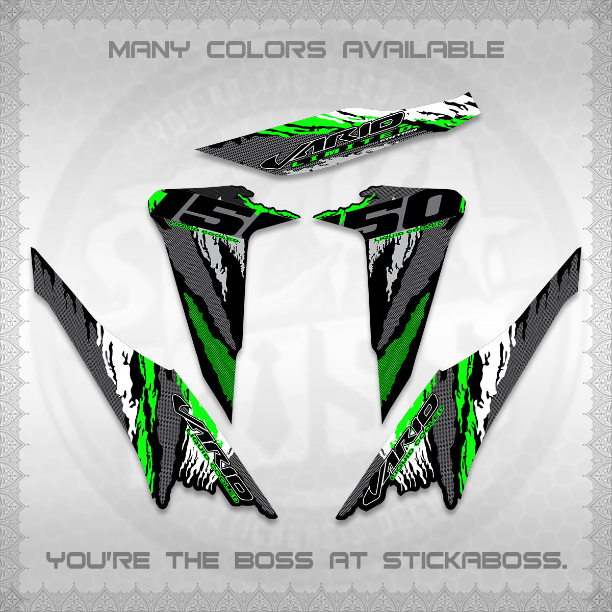 CLICK 150 V2 VARIO DECALS (2022 SPECIAL SPLASH DESIGN) STICKER KITS BY STICKABOSS