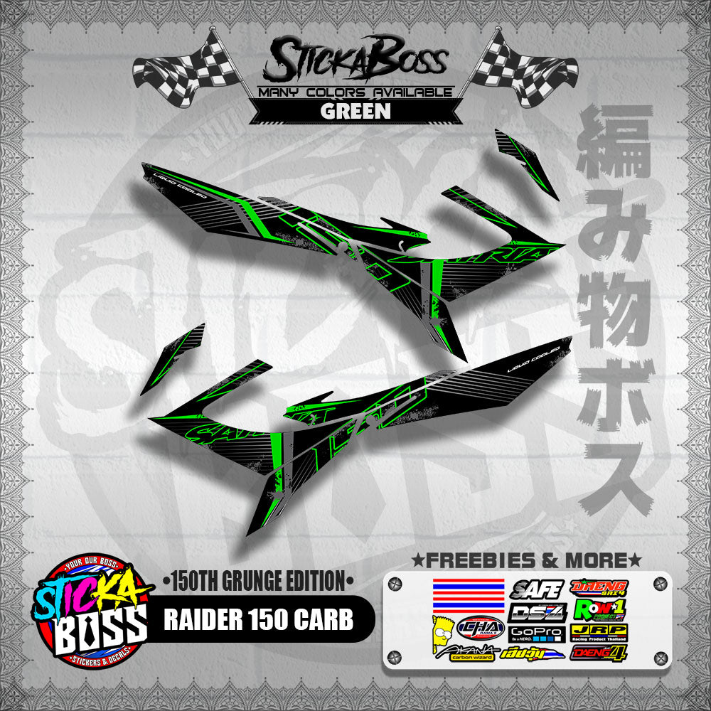 RAIDER 150 CARB DECALS ( 150TH GRUNGE EDITION )【WITH FREEBIES】