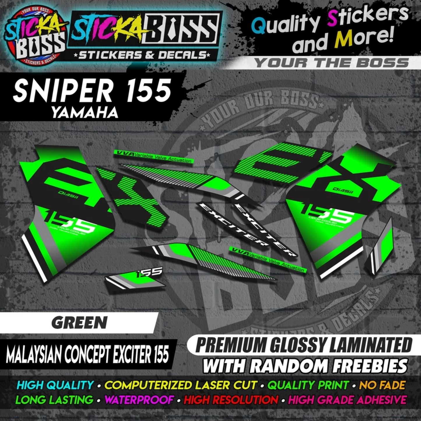 SNIPER 155 New Stock Decals [ MALAYSIAN CONCEPT EXCITER 155 ]