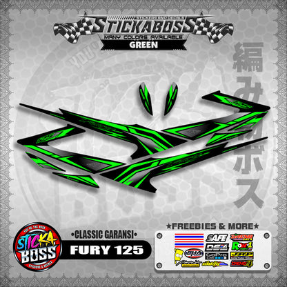 FURY 125 STICKER DECALS ( CLASSIC GARANSI )【WITH FREEBIES】