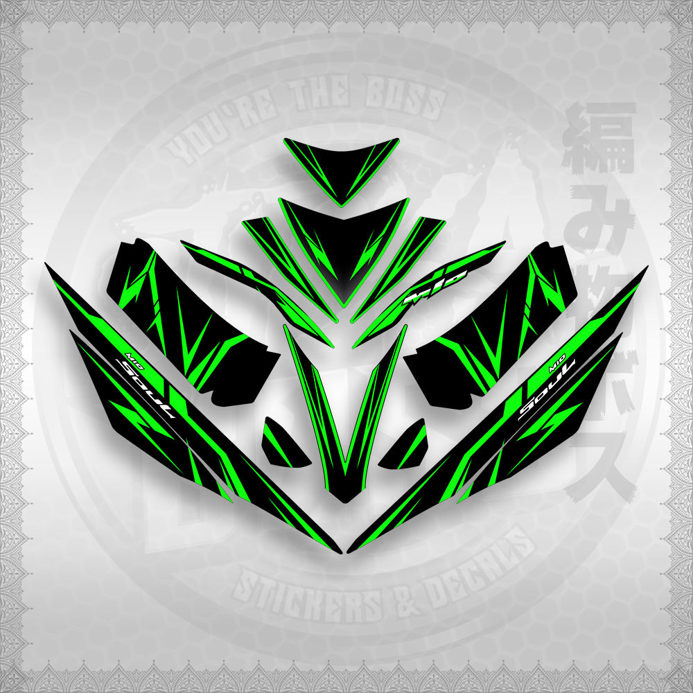 STICKER DECALS for MIO 4 (MIRGADE) By STICKABOSS (SOFIE LAMINATED WATERPROOF)