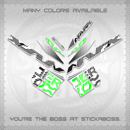 AEROX V2 NVX FOR WHITE DECALS (2024 NEW 001 DESIGN) STICKER DECALS By STICKABOSS
