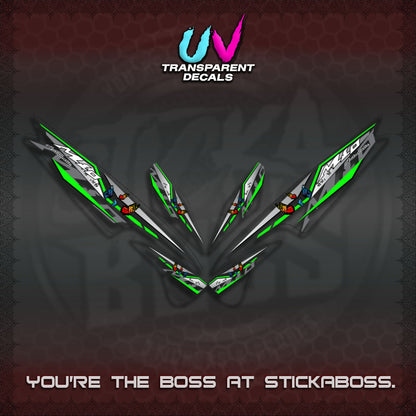 【PREMIUM UV PRINT】TRANSPARENT  MIO SPORTY/SMILE DECALS (BUTERFLY V6 DESIGN)By STICKABOSS