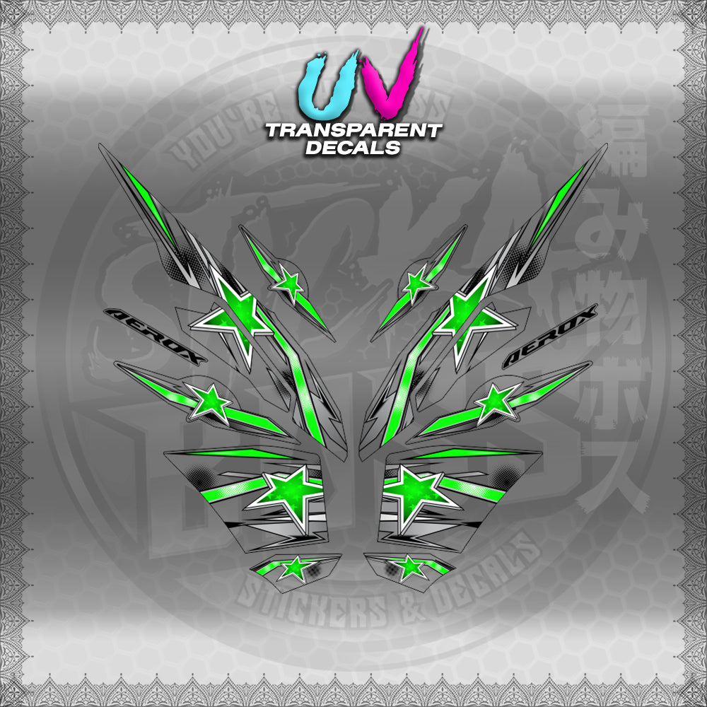 【PREMIUM UV PRINT】TRANSPARENT AEROX V3 ALPHA TURBO INDO (AV3LESTSE)【WITH FREEBIES】