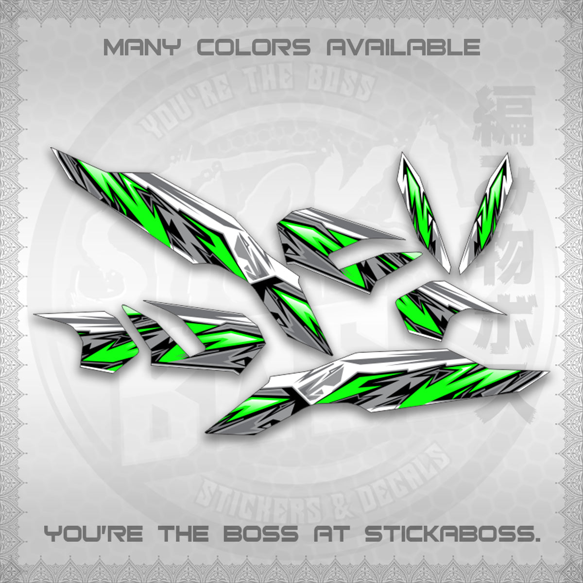 CLICK V3 INDO MALAY CONCEPT ( FOR WHITE STRIPING NEW CUSTOM DESIGN ) STICKER DECALS By STICKABOSS