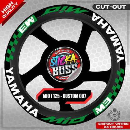 MIO I 125 MAG STICKER SET  ( 2 MAGS ) - CUSTOM 007 | VINYL WATERPROOF CUT-OUT DECALS