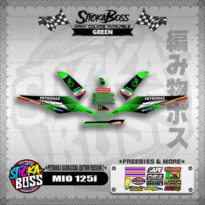 MIO 125i DECALS ( PETRONAS BARRACUDA EDITION VERSION 2 )【WITH FREEBIES】