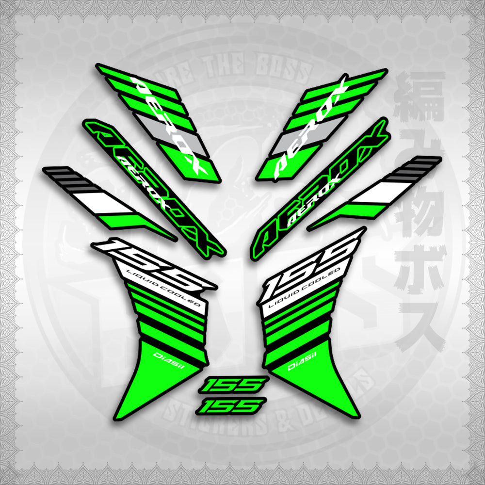 STICKER DECALS for AEROX V3 ALPHA TURBO INDO (AV3BAST) By STICKABOSS (SOFIE LAMINATED WATERPROOF)
