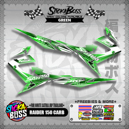 RAIDER 150 CARB DECALS ( FOR WHITE SATRIA JRP THAILAND )【WITH FREEBIES】