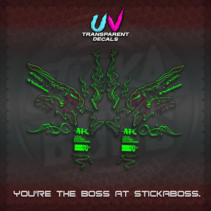 AEROX V3 ALPHA TURBO UV TRANSPARENT DECALS (SUKI 2FAST & 2FURIOUS)STICKER DECALS By STICKABO