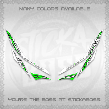 AEROX 155 V1 FOR WHITE DECALS (NEW 2026 VORTEX) STICKER KITS BY STICKABOSS