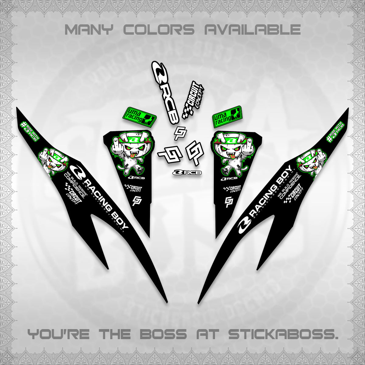 CLICK V2 DECALS (2026 RACE ZOMBIE DESIGN)STICKER DECALS By STICKABOSS
