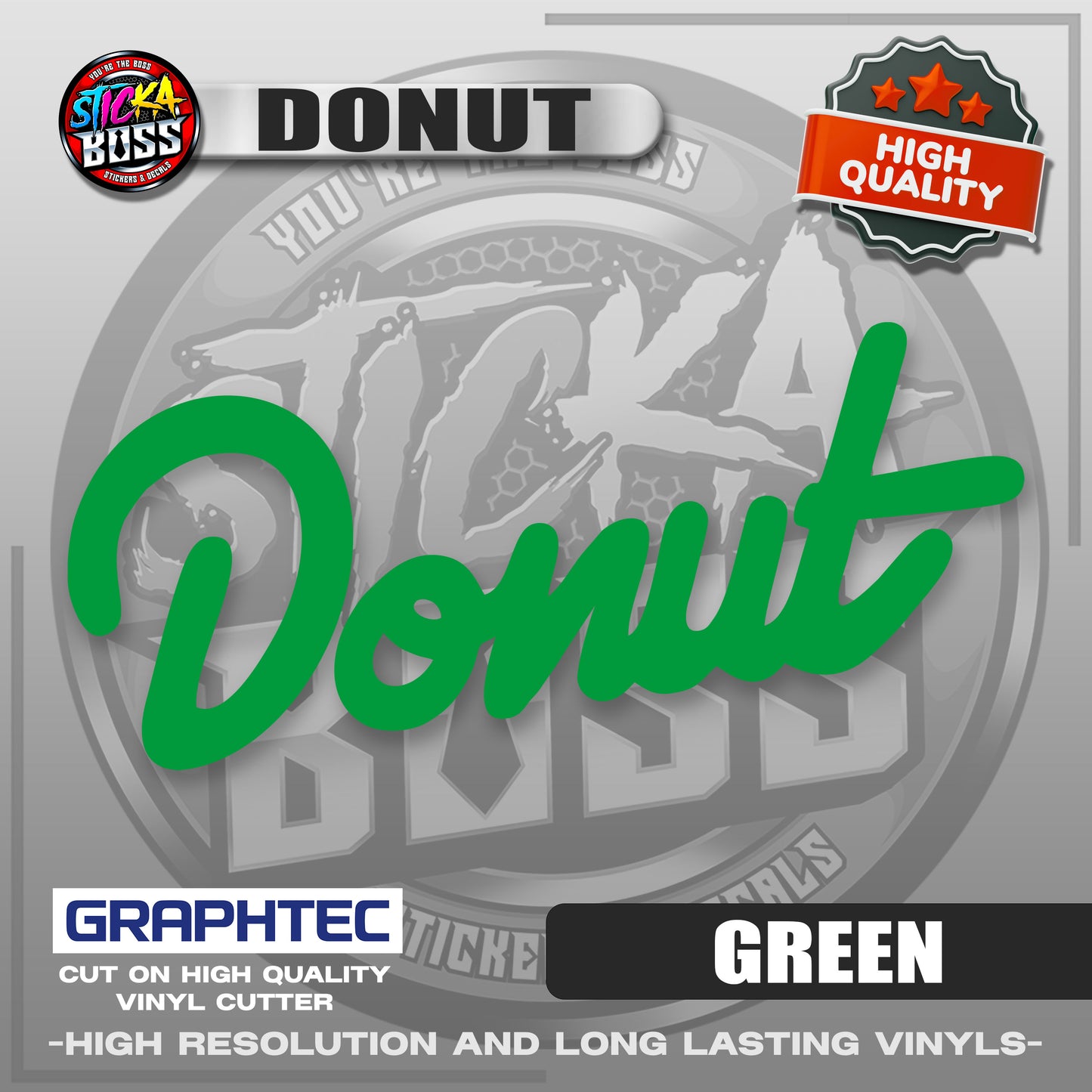 DONUT | VINYL WATERPROOF CUT-OUT STICKER DECALS【Stickaboss】