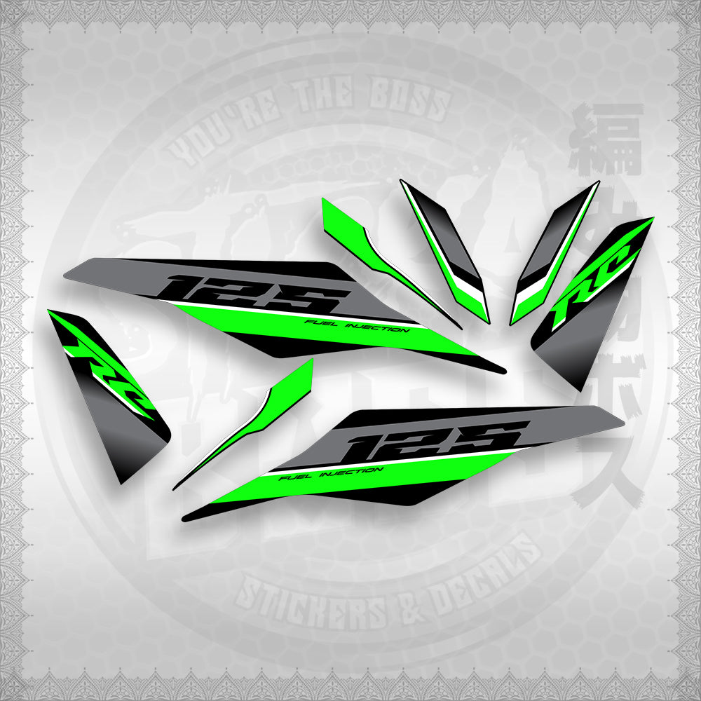 STICKER DECALS for MIO I 125 (MIIM3DARCED) By STICKABOSS (SOFIE LAMINATED WATERPROOF)