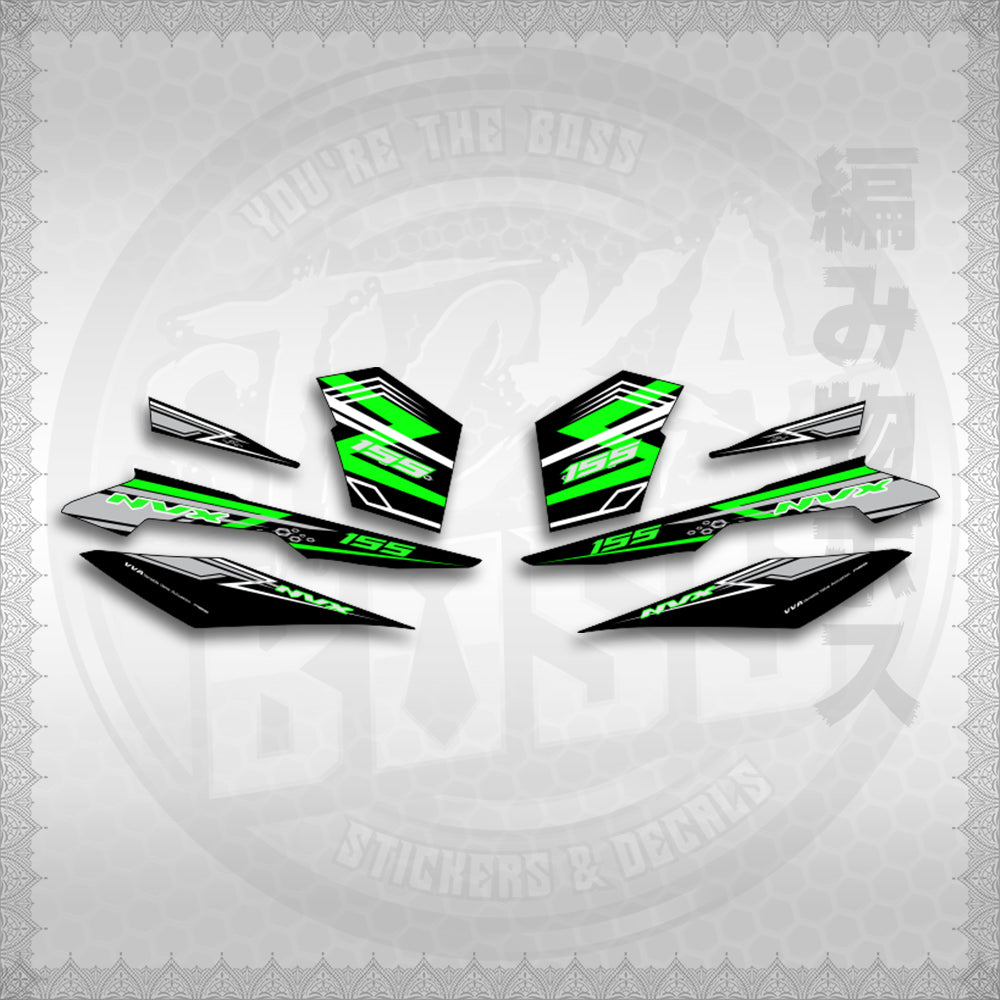 STICKER DECALS for AEROX V3 ALPHA TURBO INDO (AV3NVRAST) By STICKABOSS (SOFIE LAMINATED WATERPROOF)