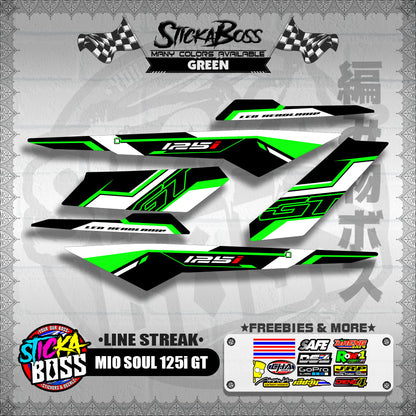 MIO SOUL 125i GT DECALS ( LINE STREAK )【WITH FREEBIES】