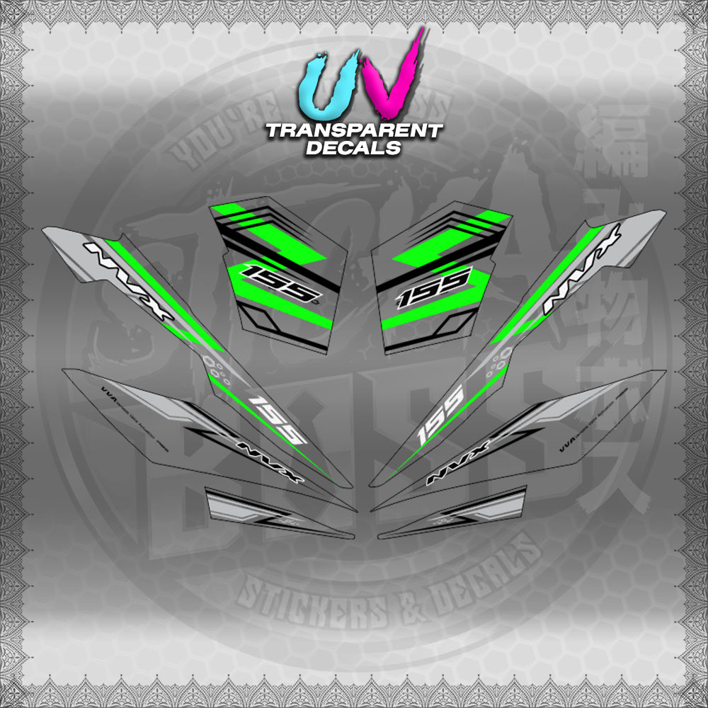 【PREMIUM UV PRINT】TRANSPARENT AEROX V3 ALPHA TURBO INDO (AV3NVRAST) 【WITH FREEBIES】