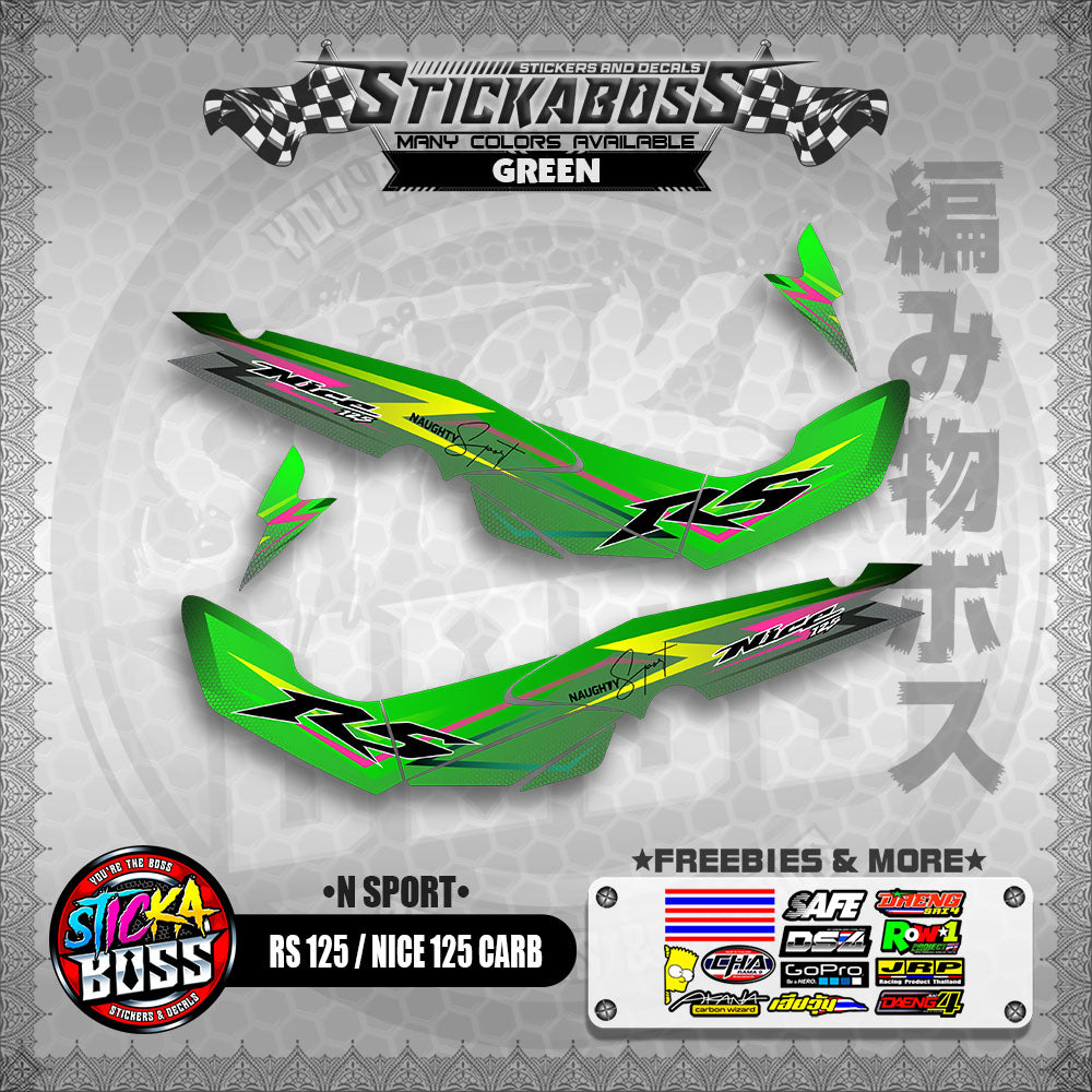 RS 125 NICE / 125 CARB STICKER DECALS ( N SPORT )【WITH FREEBIES】
